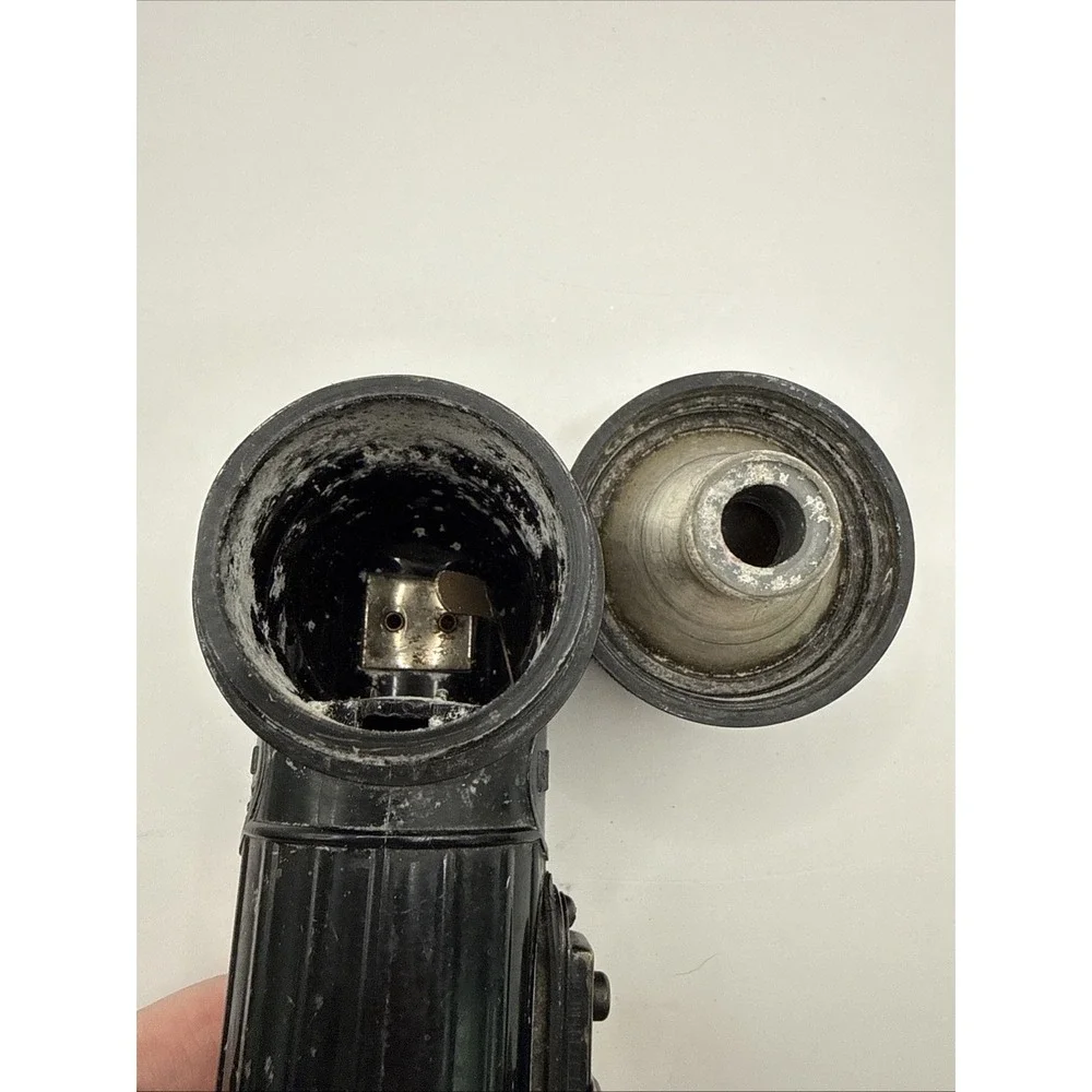 Vintage US Army MX-991U Fulton Flashlight with Filters UNTESTED Black